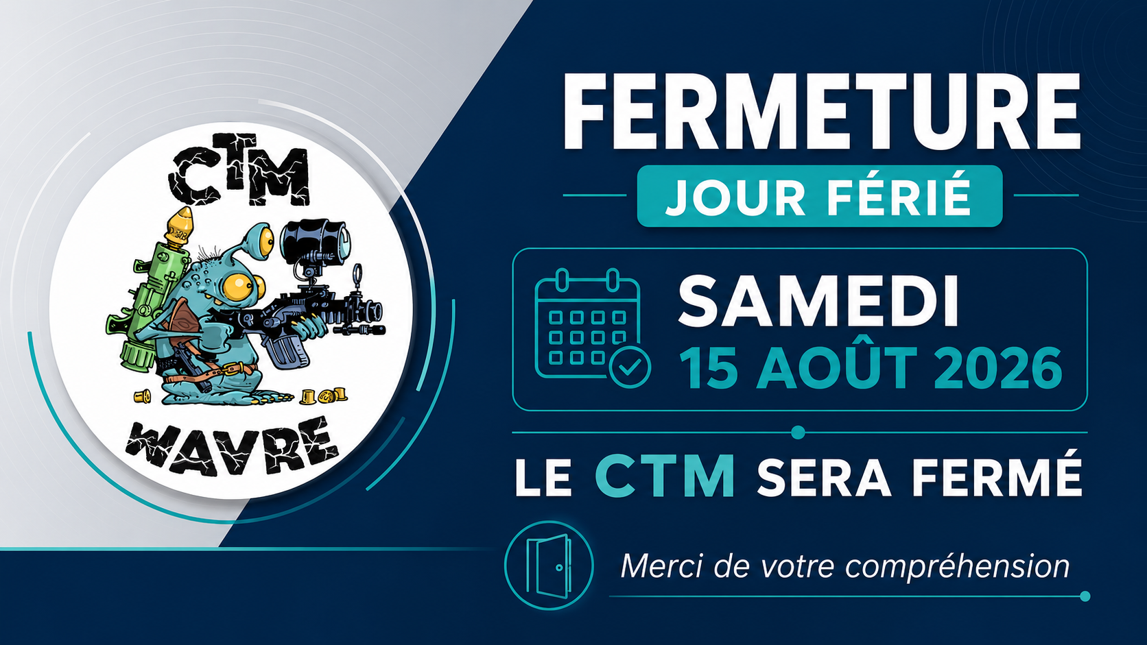 Fermeture 15 août