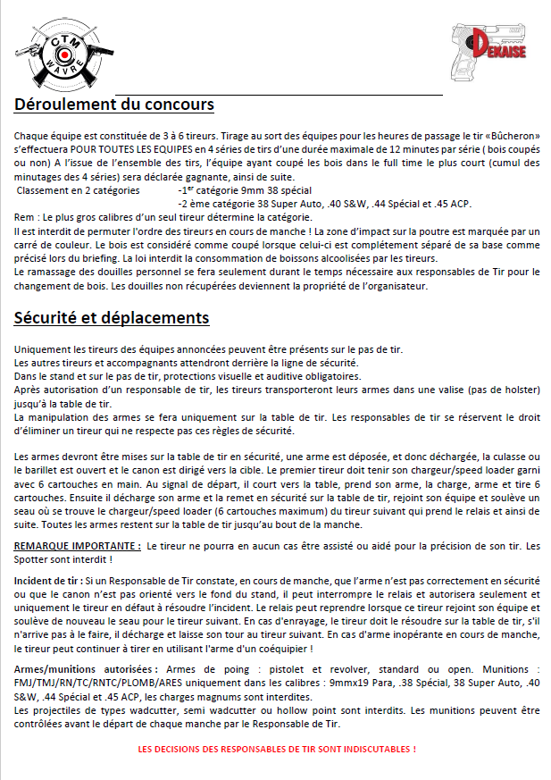 Règlement bûcheron