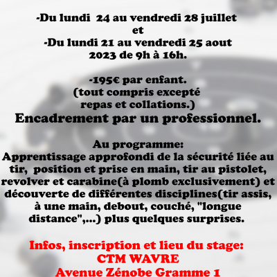 Stages de tir à air 
